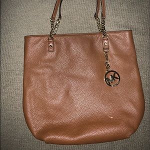 MK brown leather bag